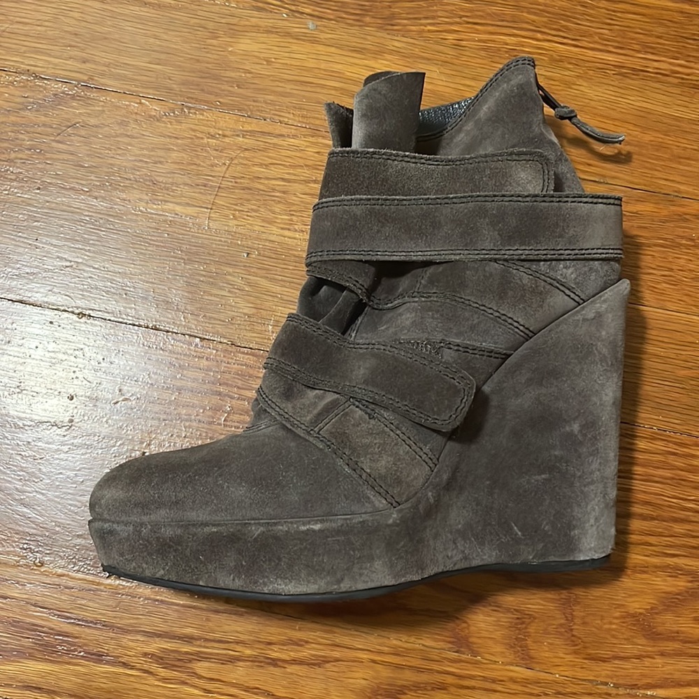Stuart Weizmann Wildchild Platform Wedge Booties - image 4